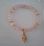 Prachtige Maria bedel Roze armband stretch --bieden, Verzenden, Nieuw, Roze