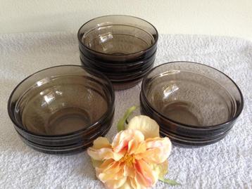 🤎7 Vintage Leuke ARCOROC FRANCE Dessert SCHAALTJES. beschikbaar voor biedingen
