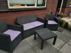 Bistro Tuinset - 2-zits & 2x 1-zits, Tuin en Terras, Tuinsets en Loungesets, 4 zitplaatsen, Kunststof, Gebruikt, Ophalen of Verzenden