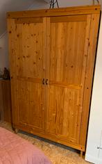 Houten (grenen) kast, leg en hang, kledingkast, Huis en Inrichting, Kasten | Kledingkasten, Ophalen, Gebruikt, 100 tot 150 cm