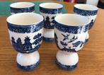 5 porseleinen DRINK BEKERTJES/kleur Delftsblauw, Ophalen of Verzenden