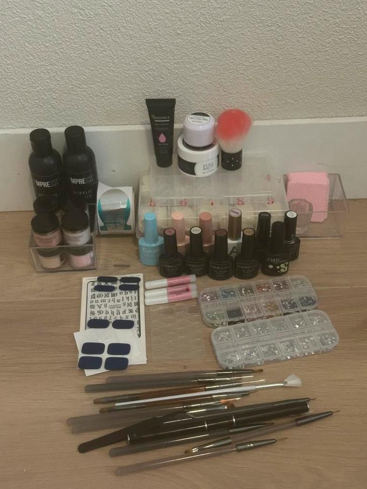 Gellak / acrylic set, Sieraden, Tassen en Uiterlijk, Uiterlijk | Cosmetica en Make-up, Zo goed als nieuw, Handen en Nagels, Overige kleuren