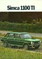 Simca 1100 of Talbot 1100 brochure/auto folder '72 - '80, Ophalen of Verzenden, Overige merken