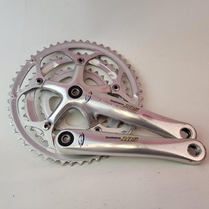 Shimano 105 fc-5503 triple crankstel, Fietsen en Brommers, Fietsonderdelen, Gebruikt, Racefiets, Crankstel of Pedalen, Ophalen of Verzenden