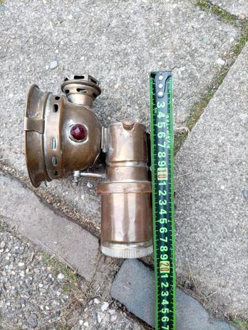 Vintage Fietslamp/Koetslamp met Benzine Vergasser beschikbaar voor biedingen