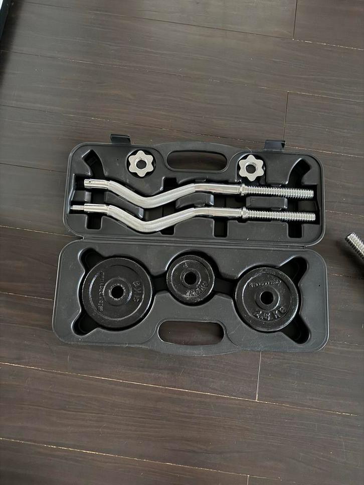 Insportline Curl Barbell Set 20kg - Zo Goed Als Nieuw!, Sport en Fitness, Fitnessmaterialen, Zo goed als nieuw, Halterset, Armen