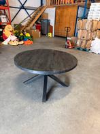 Nieuwe mango eettafel zwart rond 140 cm doorsnee, Ophalen, Nieuw, Rond, 100 tot 150 cm