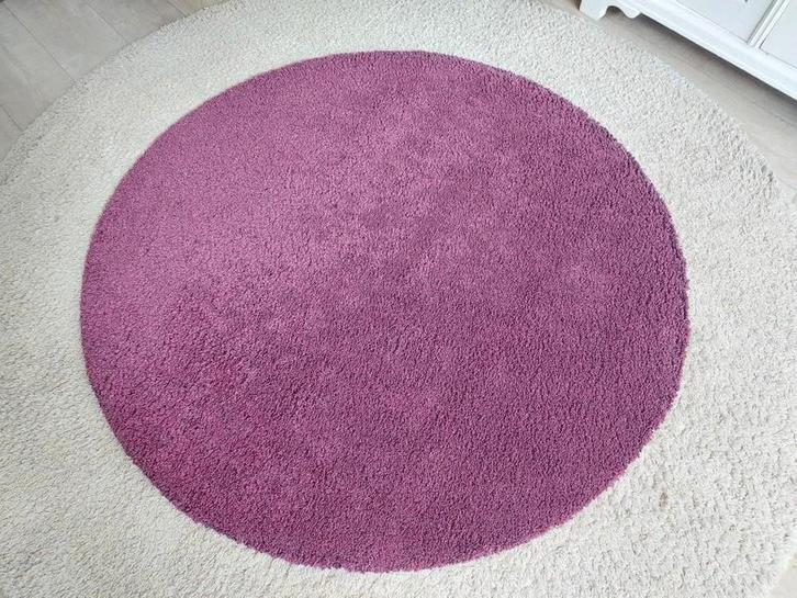 Ådum rond vloerkleed diameter 130cm, Huis en Inrichting, Stoffering | Tapijten en Kleden, Zo goed als nieuw, 100 tot 150 cm, Rond
