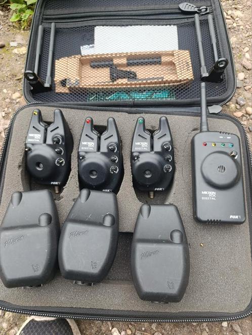 Fox Micron RX Digital Beetmelders Set, Watersport en Boten, Hengelsport | Karpervissen, Gebruikt, Overige typen, Ophalen of Verzenden