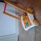 JANOD houten loopwagen met houten blokken, Kinderen en Baby's, Speelgoed | Houten speelgoed, Ophalen, Zo goed als nieuw, Duw- of Trekspeelgoed
