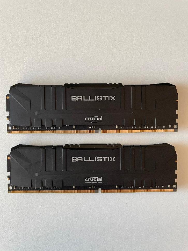Crucial Ballistix 32GB (2x16) 3200 MHz DDR4 RAM, Computers en Software, RAM geheugen, Zo goed als nieuw, Desktop, 32 GB, DDR4