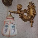 2x putti's wandlampen met een oude spiegel, Antiek en Kunst, Antiek | Lampen, Ophalen of Verzenden