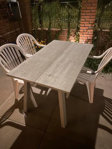 Houten tafel 135x80 (grijs) beschikbaar voor biedingen