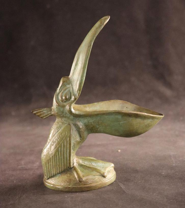Bronzen Max Le Verrier Art Deco pelikaan, Antiek en Kunst, Kunst | Beelden en Houtsnijwerken, Ophalen of Verzenden