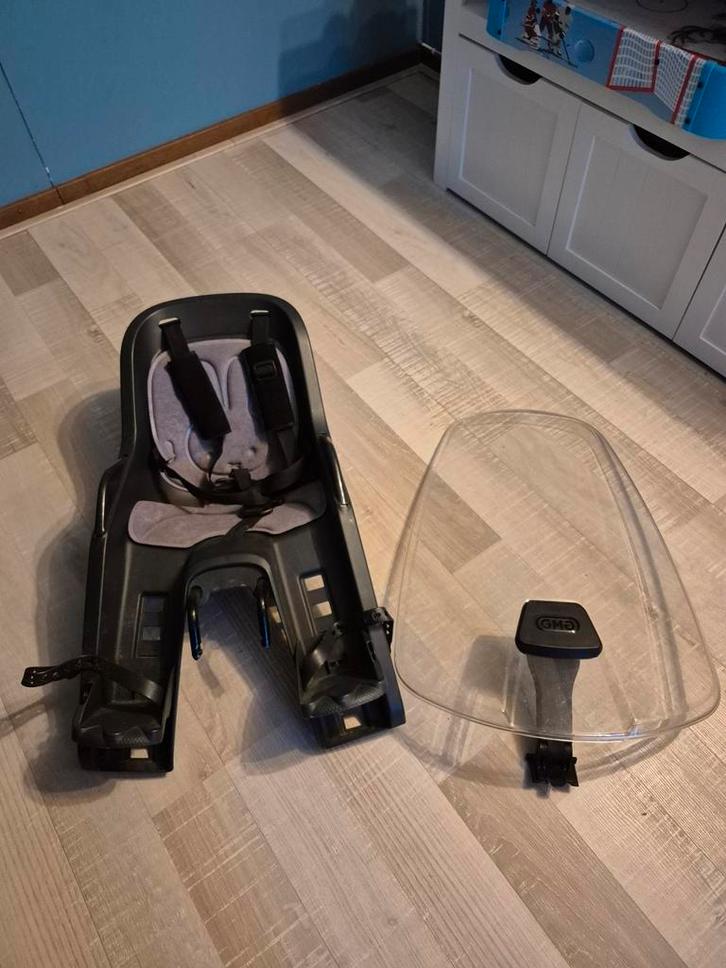 Fietszitje voor voorop, Fietsen en Brommers, Fietsaccessoires | Fietsstoeltjes, Gebruikt, Voorzitje, 0 t/m 18 kg, Voetsteuntjes