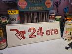 Vintage Agip Benzinepomp Bord - Metaal, Ophalen of Verzenden, Gebruikt, Reclamebord