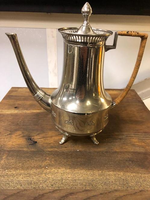 Zeer fraai Gedecoreerde Verzilverde Koffie Pot Hollands !!, Antiek en Kunst, Antiek | Servies los, Ophalen of Verzenden