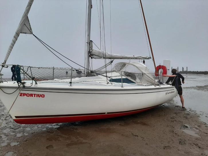 Clever 23 inclusief trailer, Watersport en Boten, Kajuitzeilboten en Zeiljachten, Gebruikt, Tourjacht of Cruiser, Polyester, 6 tot 9 meter