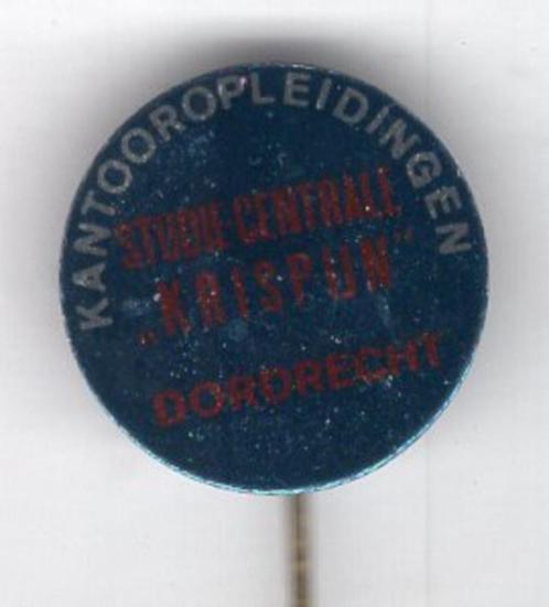 Kantooropleidingen Dordrecht blik speldje ( W_210 ), Verzamelen, Speldjes, Pins en Buttons, Zo goed als nieuw, Speldje of Pin