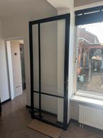 Deur zwart met glas nieuw, 75 tot 150 cm, Raamkozijn, Ophalen of Verzenden, Zo goed als nieuw