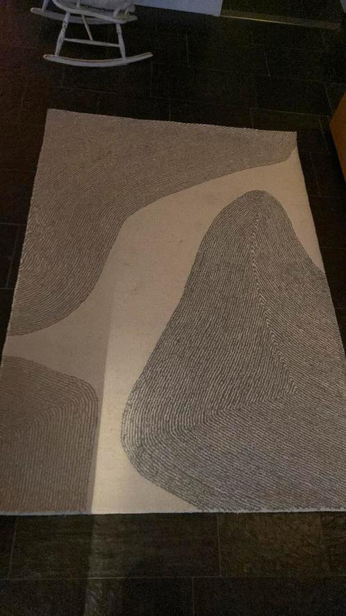 Jotex wollen vloerkleed, wit/beige/grijs, Huis en Inrichting, Stoffering | Tapijten en Kleden, Zo goed als nieuw, 150 tot 200 cm