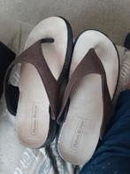 human nature bruine open leren teenslippers maat 40 ANWB, Slippers, Bruin, Ophalen of Verzenden, Human Nature