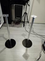 4 x luidsprekers standaard met glas voet en rvs paal, Ophalen, Nieuw