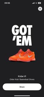 Nike Kobe 6 Protro Total Orange in maat 40 (GS), Overige kleuren, Nike, Nieuw, Ophalen of Verzenden