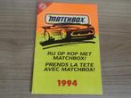 Folder Matchbox 1/64 Get in the Fast Lane 1994, Hobby en Vrije tijd, Modelauto's | Overige schalen, Nieuw, Overige typen, Ophalen of Verzenden