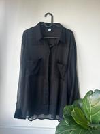 Black see through blouse, Kleding | Dames, Ophalen, Zo goed als nieuw, Maat 46/48 (XL) of groter, Zwart