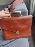 Leren aktetas/laptoptas, Ophalen of Verzenden, Zo goed als nieuw, Bruin, Leer