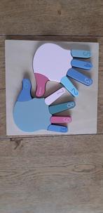 Houten Handen Puzzel, Ophalen, 2 tot 4 jaar, 10 tot 50 stukjes, Zo goed als nieuw