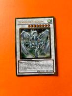 Yugioh stardust dragon : GLD3, Foil, Ophalen of Verzenden, Losse kaart, Zo goed als nieuw