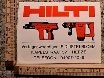 Vintage sticker HILTI gereedschap merk logo garage mancave beschikbaar voor biedingen