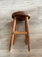 Houten Krukje / Bijzettafeltje, Ophalen, Gebruikt, Hout