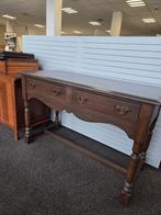 kast side table donker eiken, Ophalen, Gebruikt, 100 tot 150 cm, Minder dan 100 cm