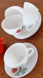 Soepkommen/Kop en schotel "Arcopal France", Huis en Inrichting, Keuken | Servies, Gebruikt, Ophalen of Verzenden, Glas, Overige stijlen