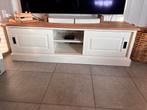 Landelijk TV meubel - Massief Hout, Ophalen, 150 tot 200 cm, Eikenhout, Zo goed als nieuw