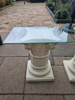 Pilaren met glasplaat - kleine beschadiging, Ophalen of Verzenden