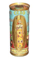 Frans blik croquettenblik La Sangha Bouquet Rose, Ophalen of Verzenden, Gebruikt, Overige