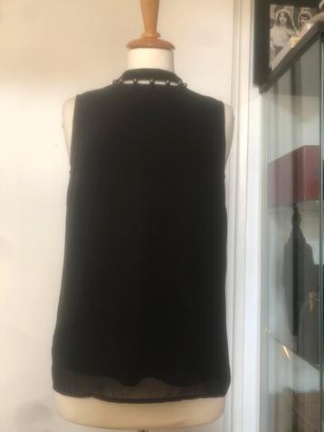COMMA zwarte mouwloze gevoerde blouse mt 34 beschikbaar voor biedingen