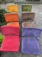 6 kleurrijke ‘Ridge Rib’ eetkamerstoelen, merk ZUIVER, Huis en Inrichting, Stoelen, Vijf, Zes of meer stoelen, Gebruikt, Ophalen