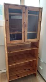 Vitrine- en boekenkast, Huis en Inrichting, Ophalen, Grenen, 50 tot 100 cm, Minder dan 100 cm