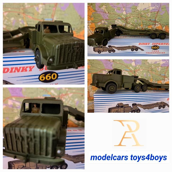 Dinky Toys nr 660 Mighty Antar Thornycroft Tank Transporter, Hobby en Vrije tijd, Modelauto's | 1:43, Gebruikt, Bus of Vrachtwagen