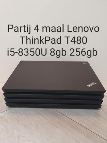 Uitstekende staat: Partij 4 maal lenovo thinkpad t480 i5 8gb