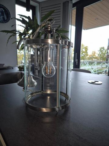 Glazen Hanglamp met Metalen Rand beschikbaar voor biedingen