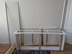IKEA Hermes, Huis en Inrichting, Slaapkamer | Bedden, Ophalen, Wit, Tweepersoons, Zo goed als nieuw