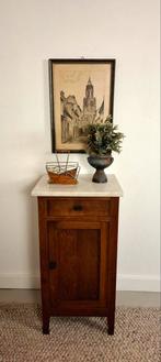 Vintage antiek kastje nachtkastje marmer blad, Huis en Inrichting, Ophalen of Verzenden, 25 tot 50 cm, 50 tot 100 cm