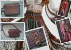 ZGAN bohemian bewerkte leren tas ca.26x18cm, Verzenden, Zo goed als nieuw, Overige kleuren, Schoudertasje