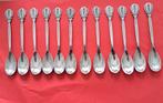 12 verzilverde Art Deco THEELEPELTJES ontw. Georg Nilsson, Ophalen of Verzenden